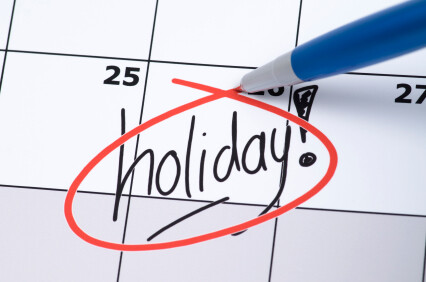 Holiday calendar for the year
