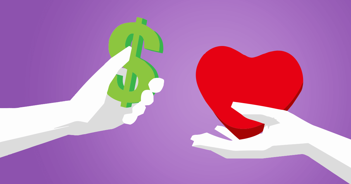 clip art heart and money sign