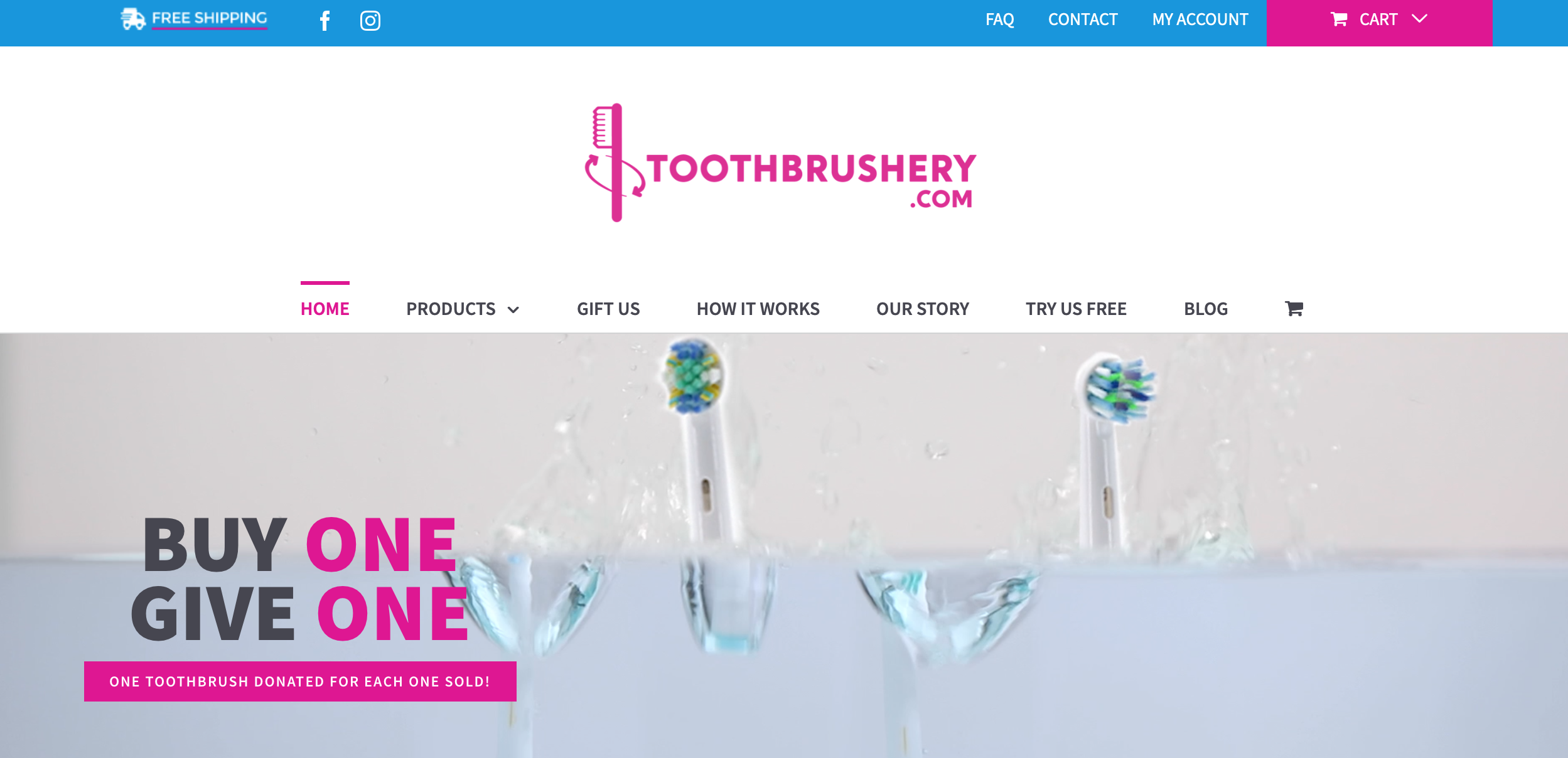 toothbrushery.com website designed by Puzzle Pieces Marketing
