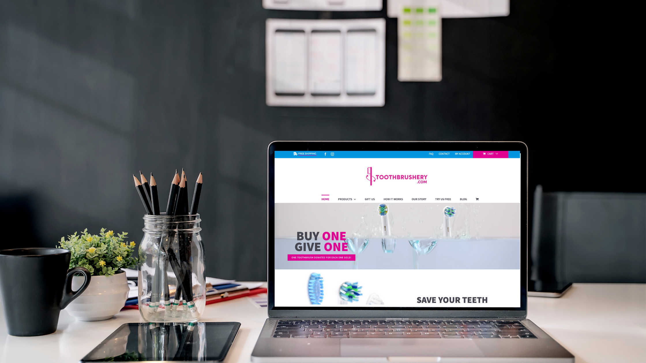 Toothbrushery website redesigned by Puzzle Pieces Marketing