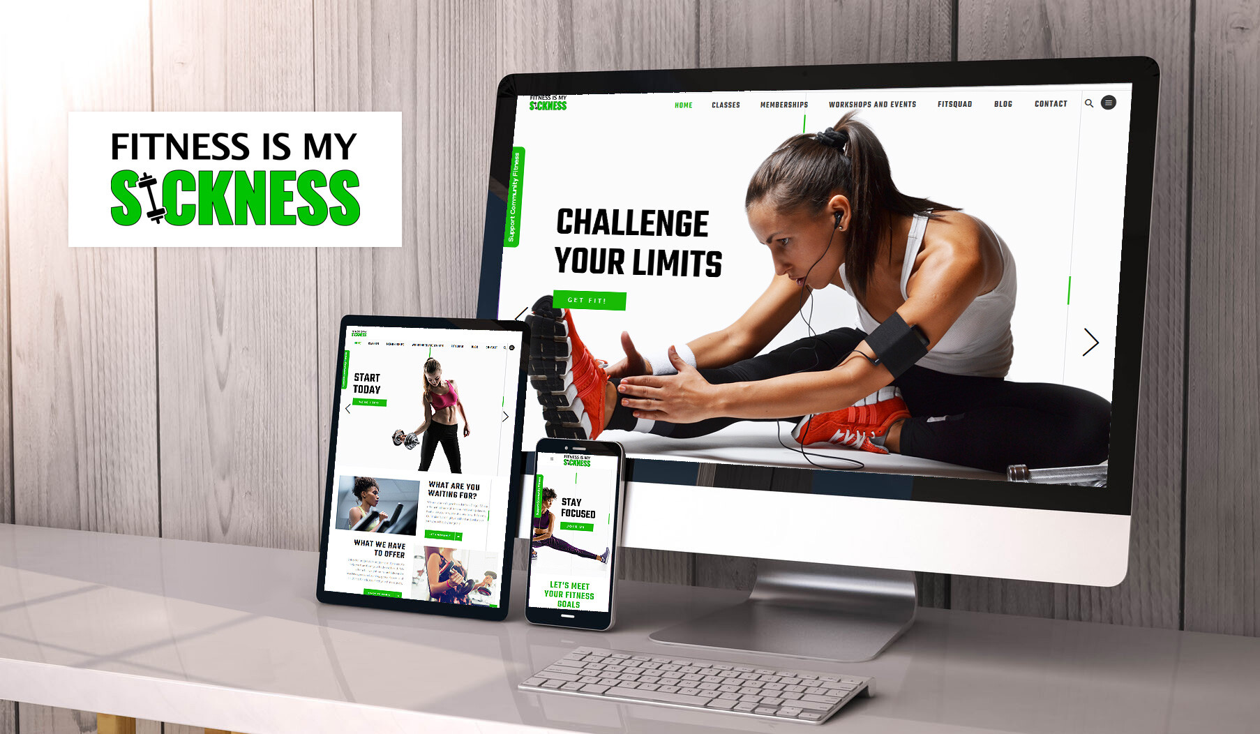 Fitness is my sickness website redesigned by Puzzle Pieces Marketing