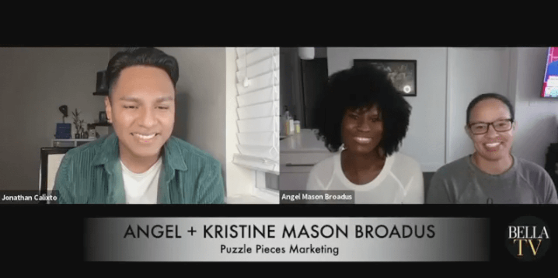 Puzzle Pieces Marketing Owners, Vice President and President, Kristine and Angel Mason Broadus featured on Bella TV Bella Make it work