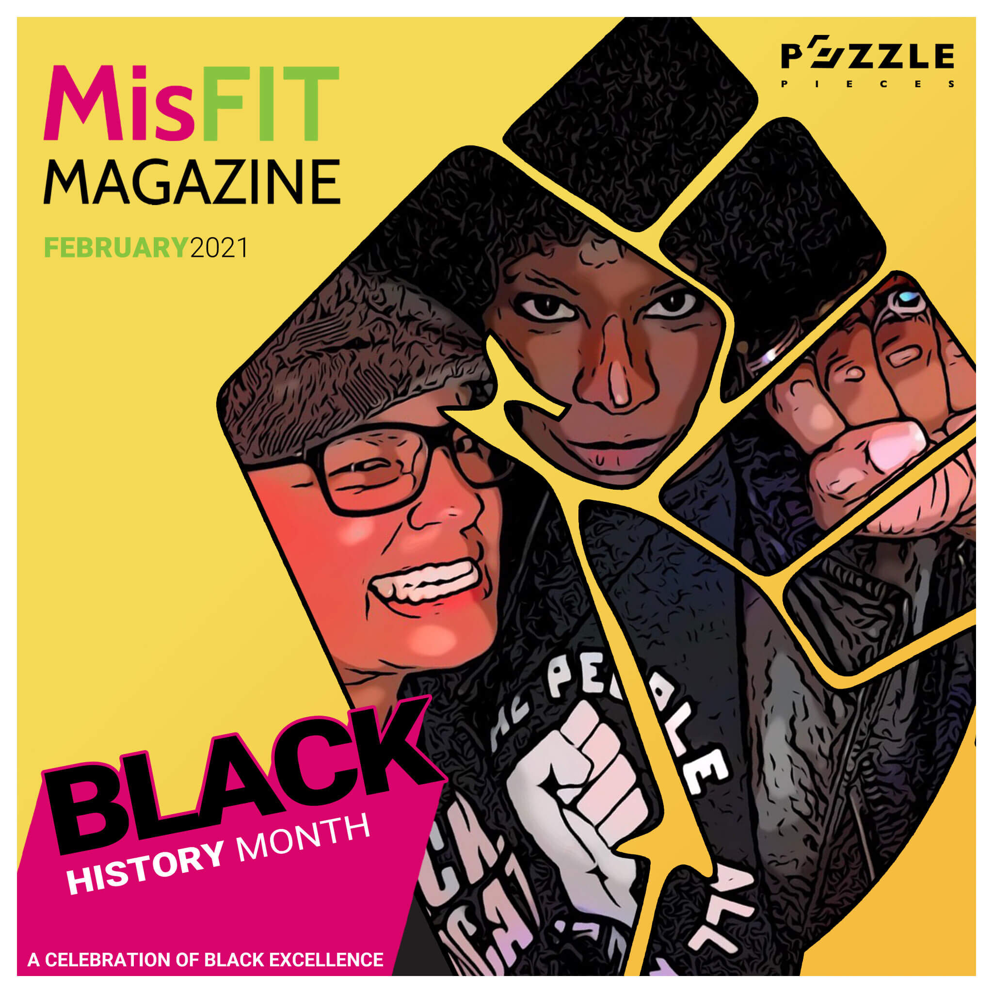 Puzzle Pieces Marketing MisFit MagazineBlack History Month Cover
