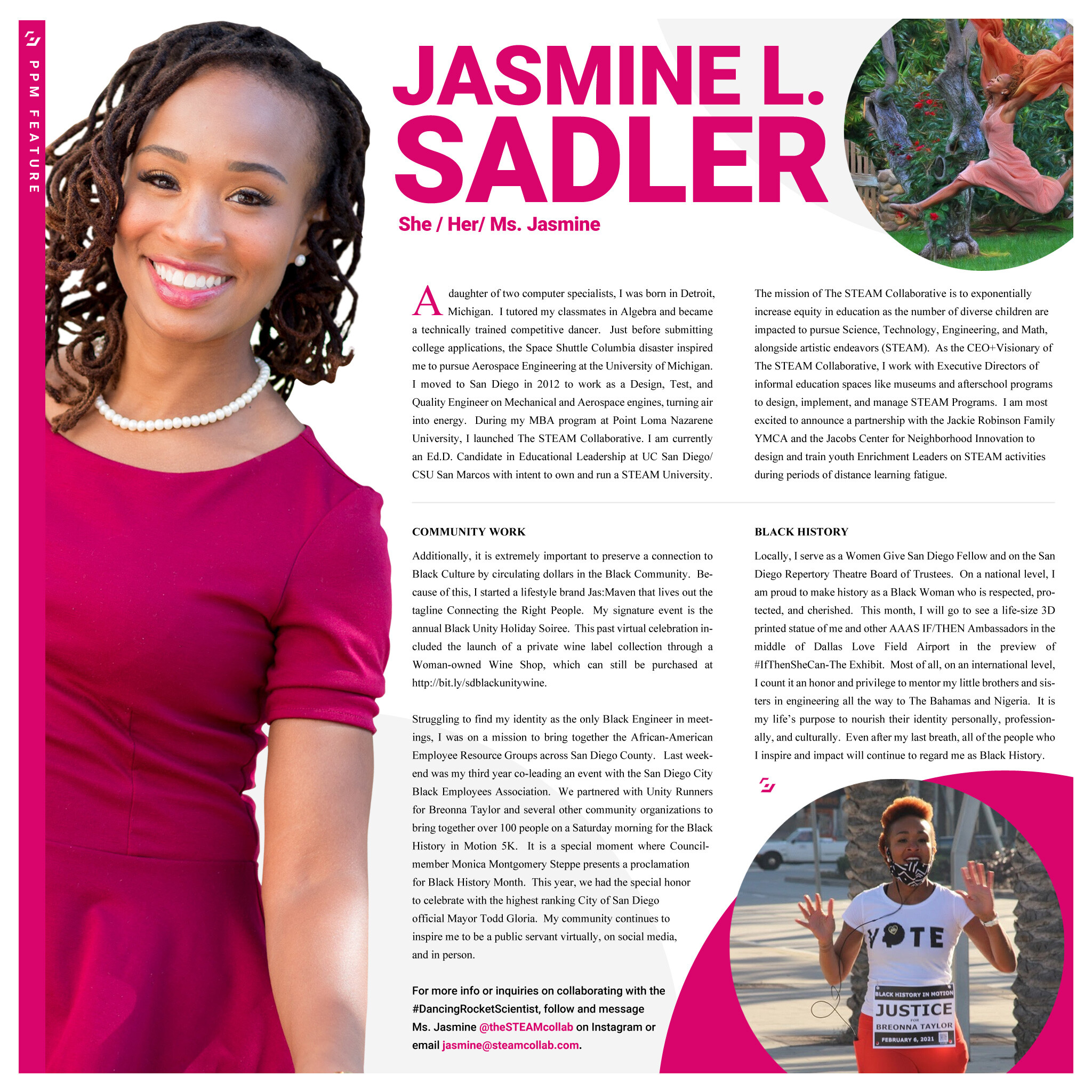 Jasmine Sadler featured in Puzzle Pieces Marketing Magazine