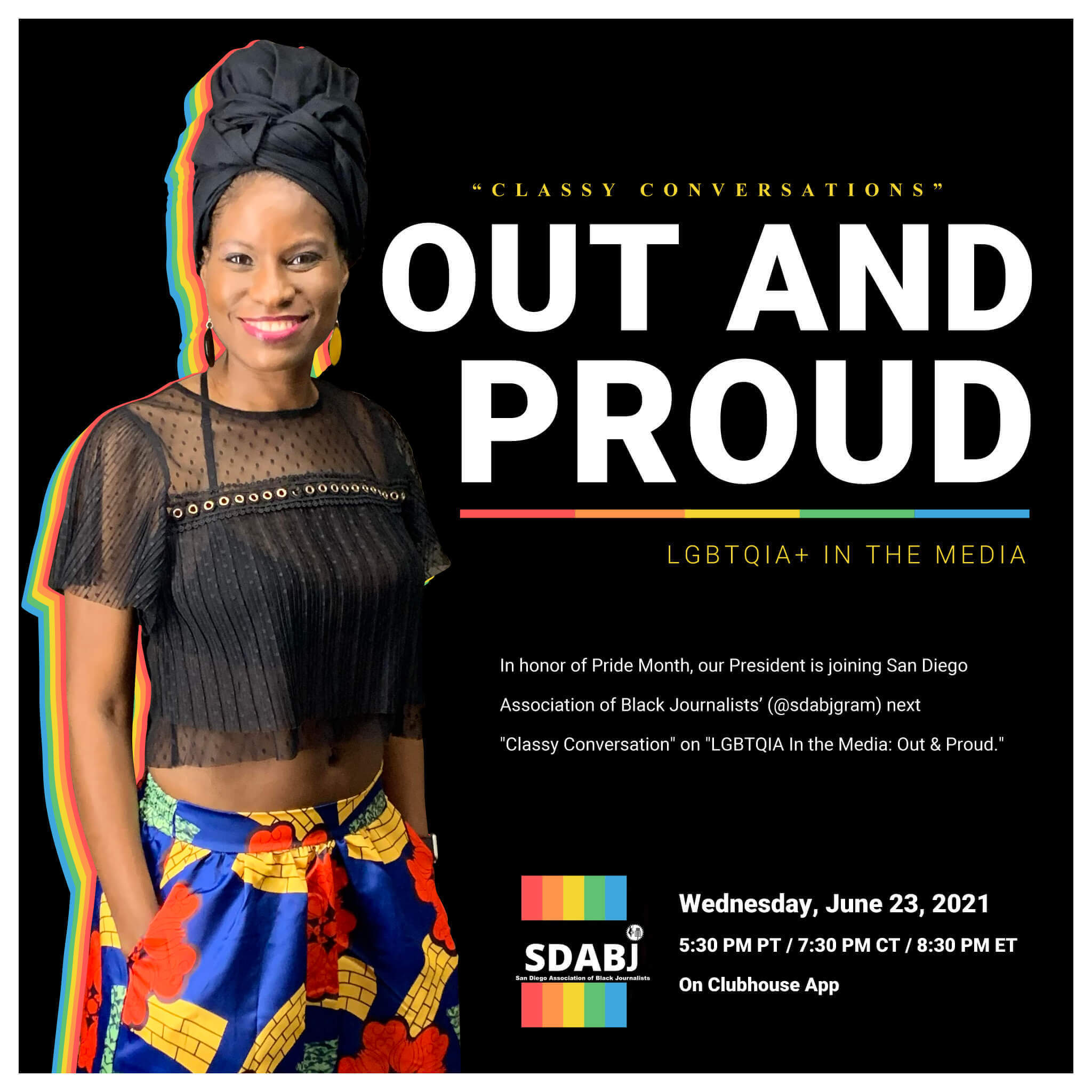 Misfit Magazine feature of President of Puzzle Pieces Marketing Angel Mason Broadus in SDABJ Clubhouse Out and Proud