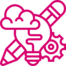 canva pro pink lightbulb gear and pencil icon