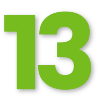 Green number 13