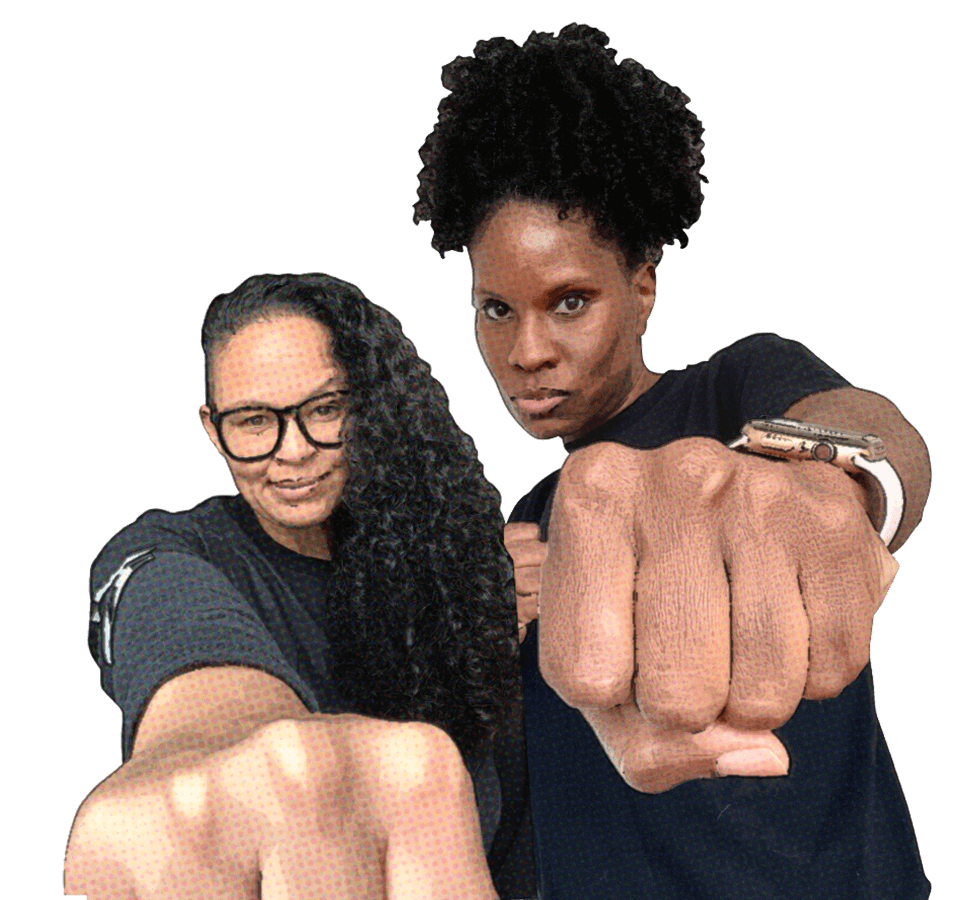 Angel and Kristine punching