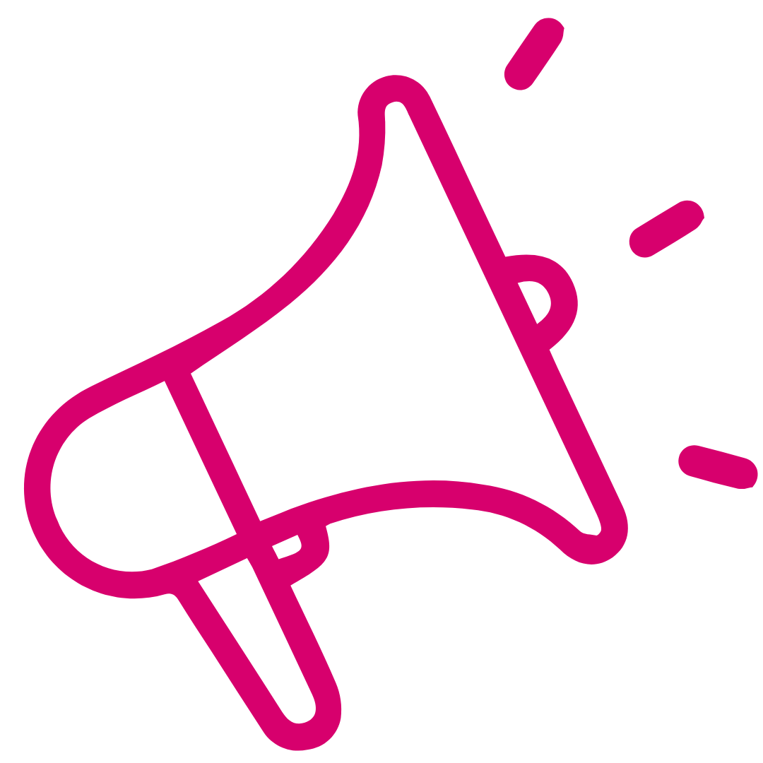 Pink megaphone Icon