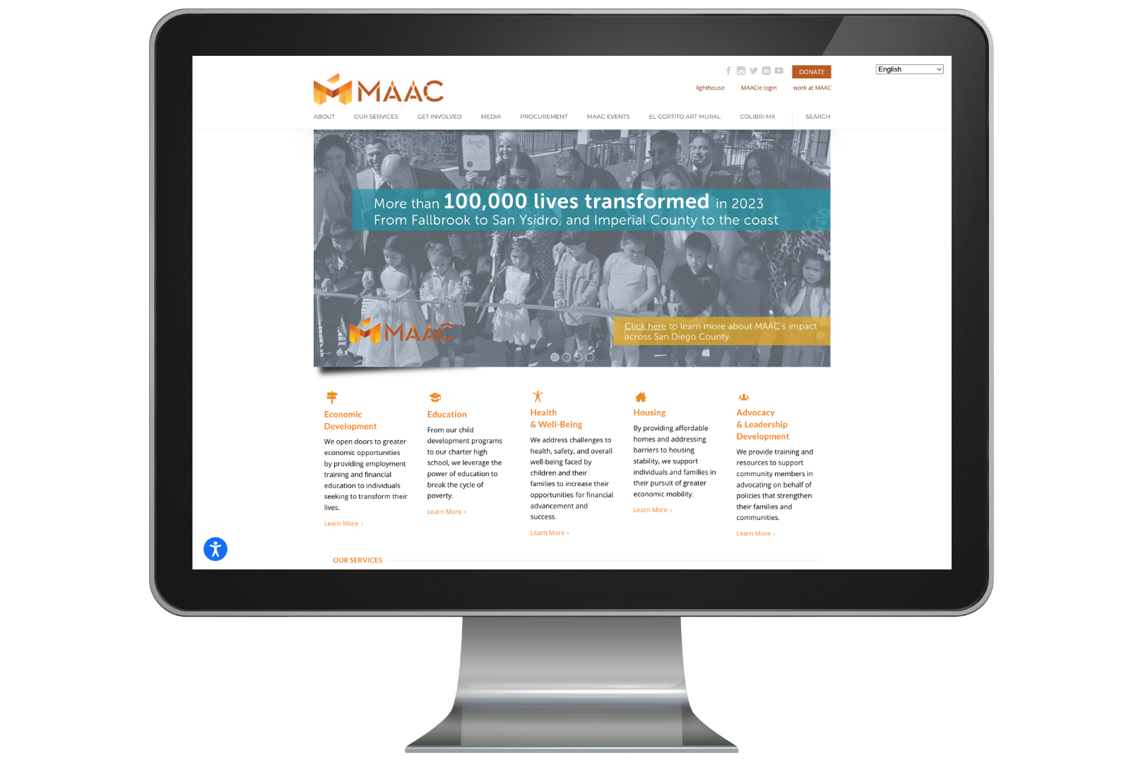 MAAC Old Website screenshot