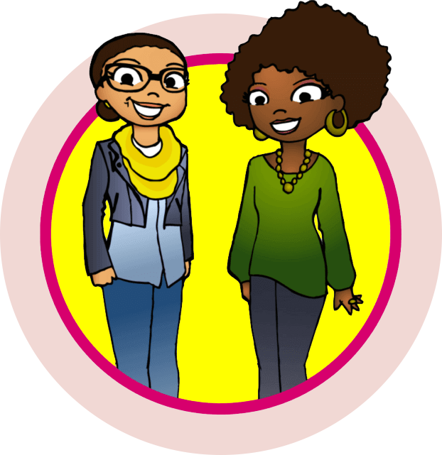 angel-and-kristine-cartoon-pink-circle