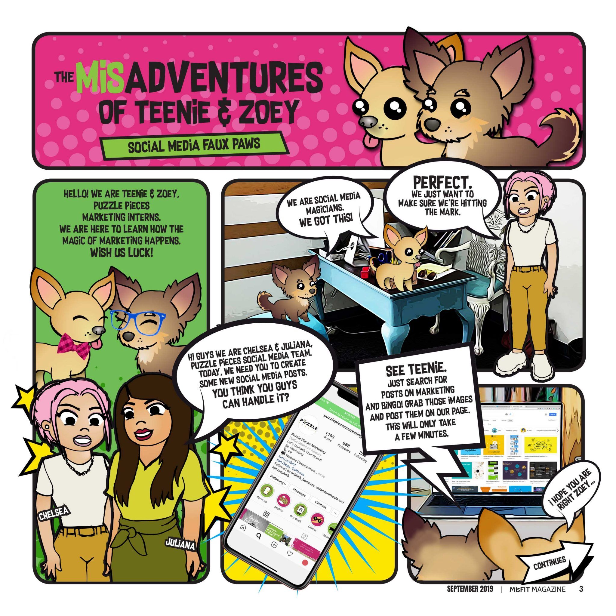 Puzzle Pieces Marketing cartoon strip