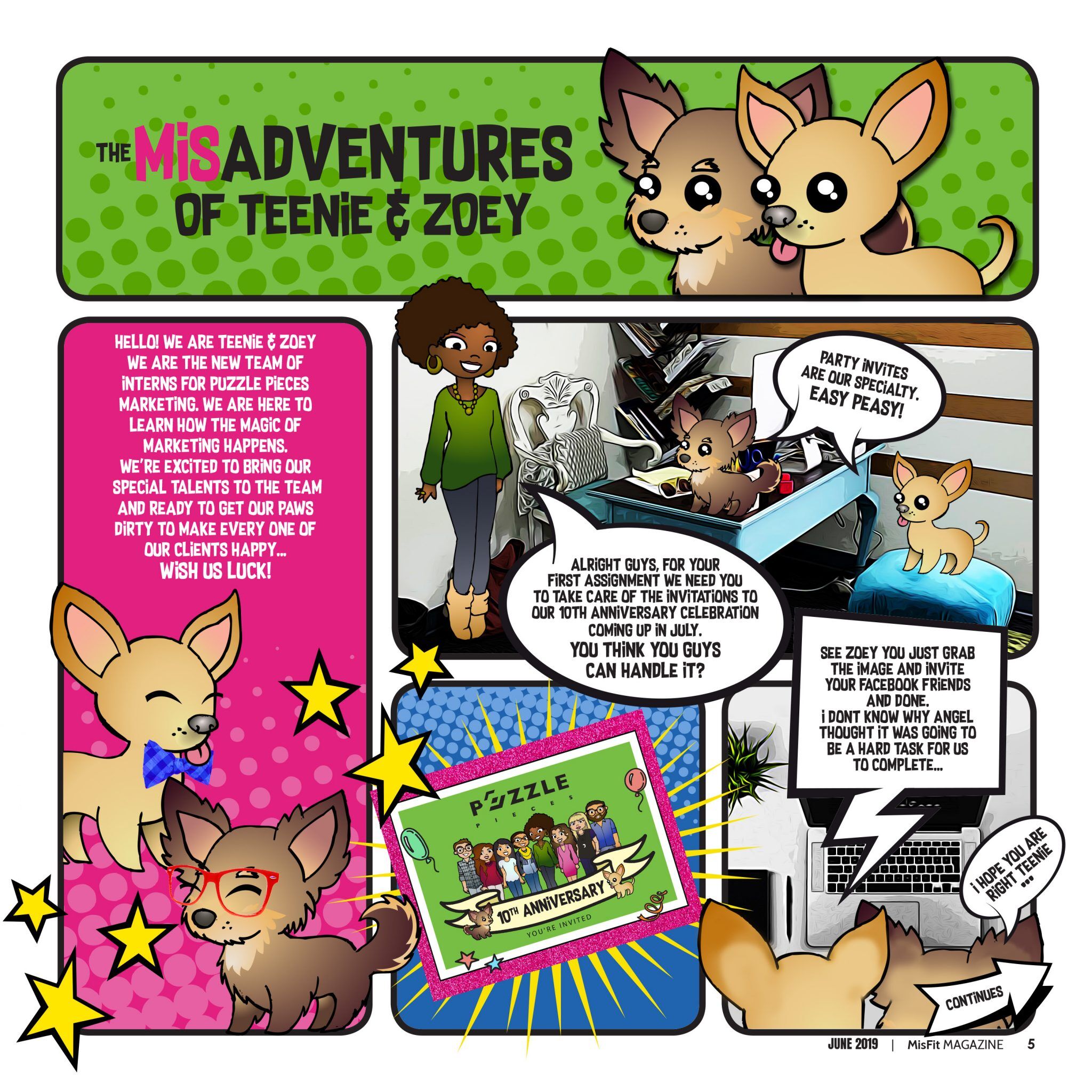 Puzzle Pieces Marketing cartoon strip