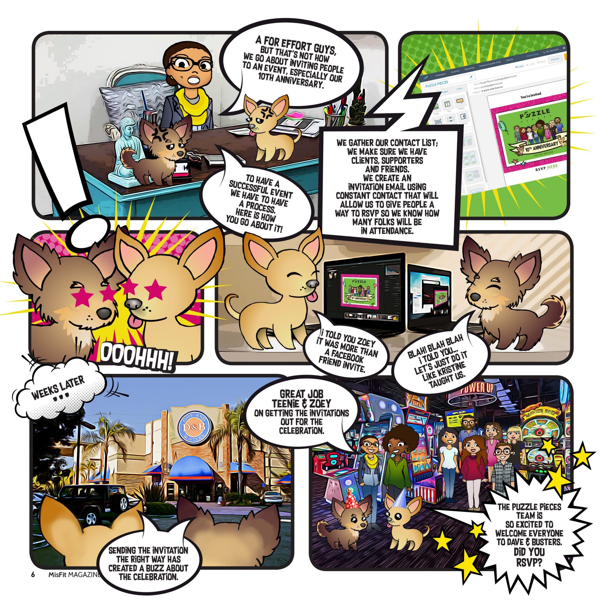 Puzzle Pieces Marketing cartoon strip