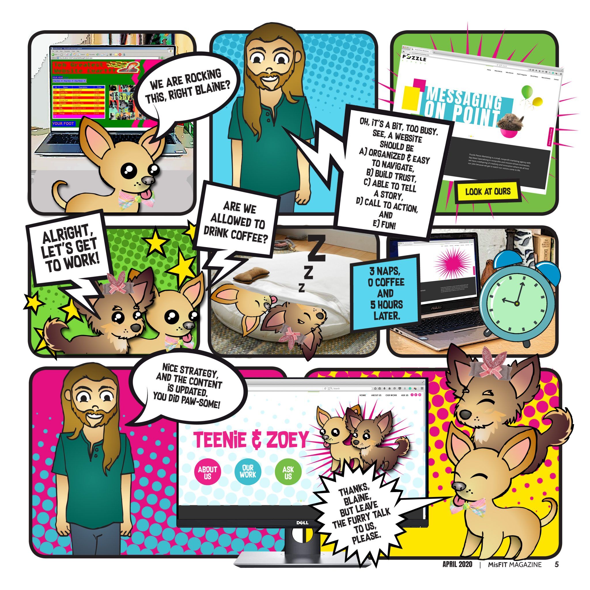 Puzzle Pieces Marketing cartoon strip