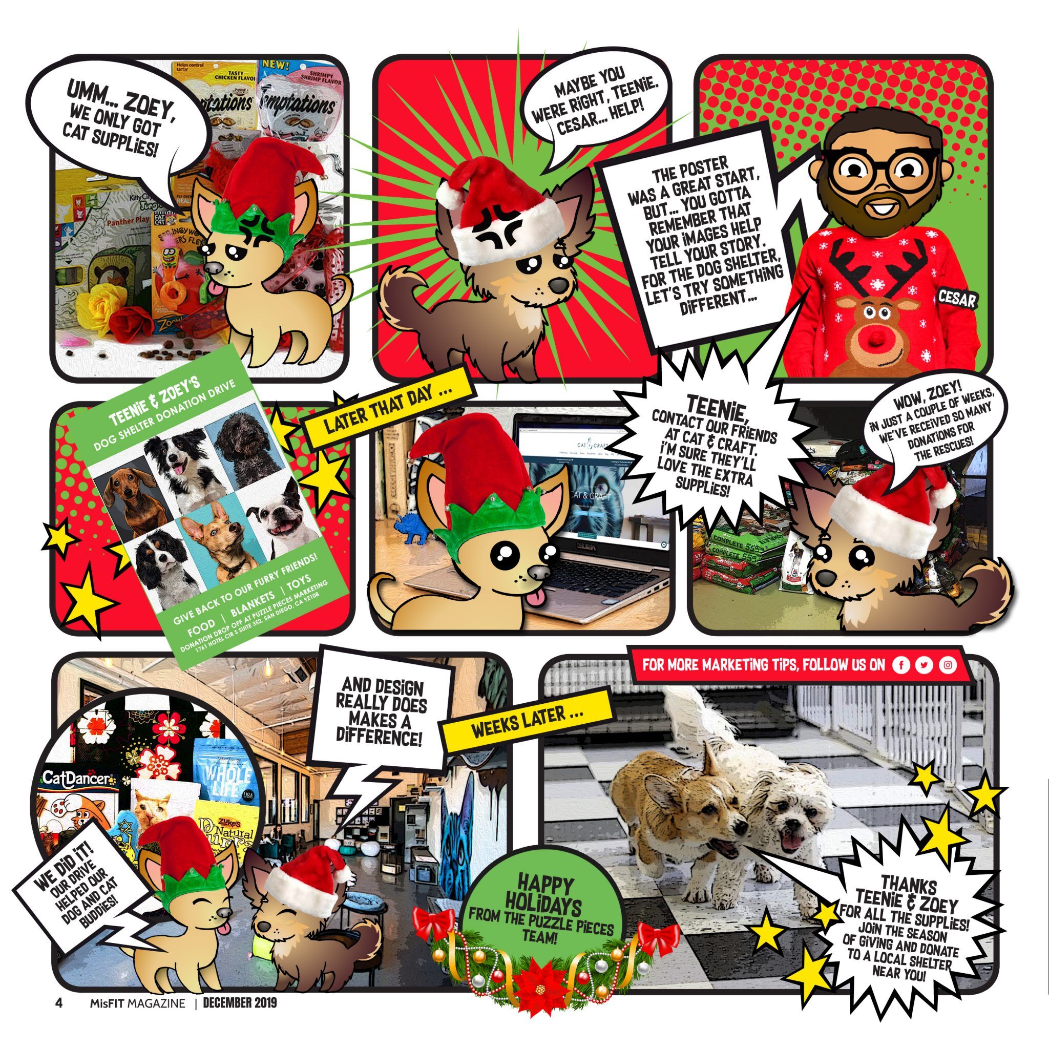 Puzzle Pieces Marketing cartoon strip
